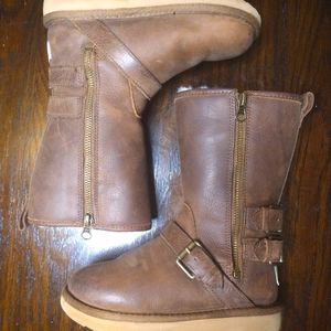 Girls UGG Brown Leather Kaila Boots